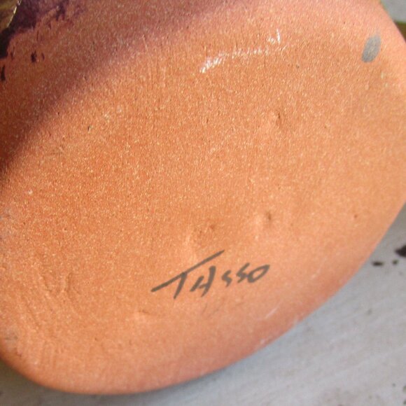 Hand Painted Glass Tumbler Desert Southwest Saguaro Cactus TASSO - Picture 4 of 4